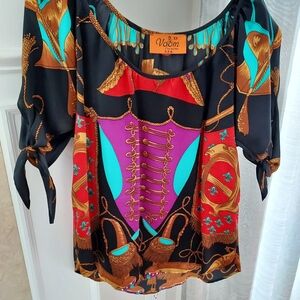 Voom by Joy Han Multicolor Printed Blouse